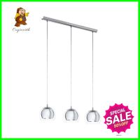 ไฟช่อ EGLO MD ROCAMAR 94593 แก้ว/โลหะ สีใส/เงิน 3 หัวMULTI-PENDANT LAMP EGLO MD ROCAMAR 94593 GLASS/METAL CLEAR/SILVER 3-LIGHT **จัดส่งด่วนทั่วประเทศ**