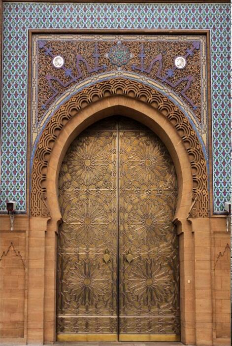 ร้อนอิสลามโอเรียนเต็ลประตูที่ทันสมัยรูปภาพศิลปะผ้าไหมโปสเตอร์พิมพ์24x36inch