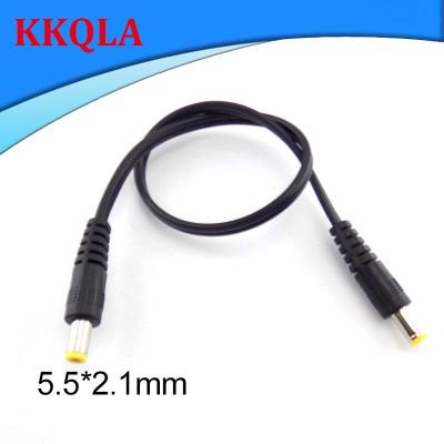 QKKQLA DC male to male AV audio Power Plug 5.5mm x 2.1mm Male To Male Adapter Connector Cable Extension Supply Cords