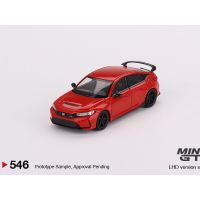 MINIGT 1:64 Civic Type R Championship 2023 red Alloy Car Model MGT546