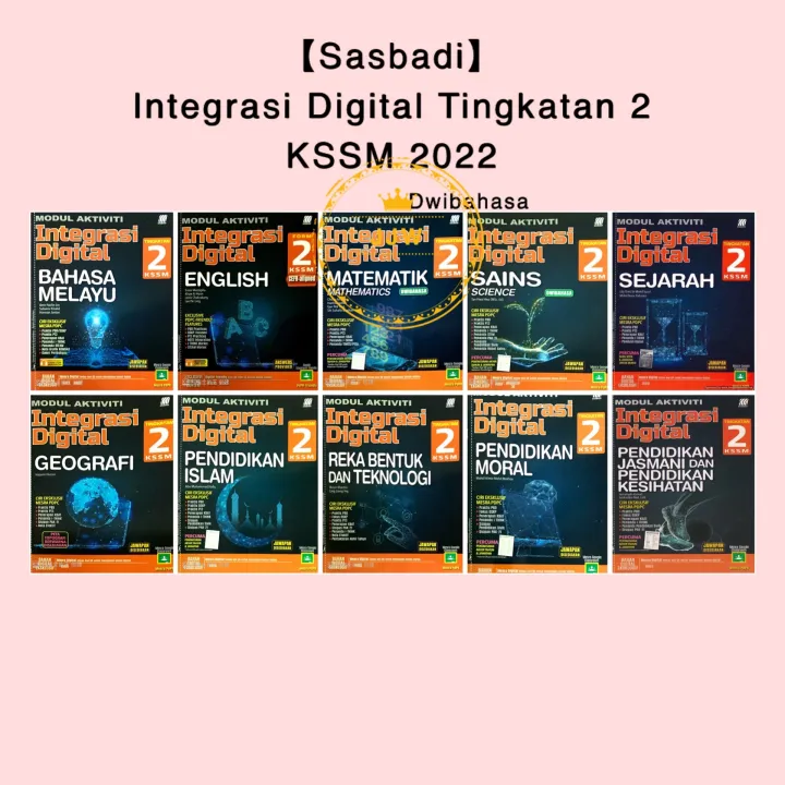 Sasbadi Modul Activiti Integrasi Digital Tingkatan 2 Kssm 2022 Mesra Pdpr Dwibahasa Form 2 Lazada