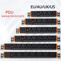 ตู้ J85ปลั๊กสากล PDU เต้ารับปลั๊กไฟกำลังสูง13A 220V 3/4/5/6/7/8ช่องป้องกันการโอเวอร์โหลด2500W Eu/uk/เต้าเสียบ US