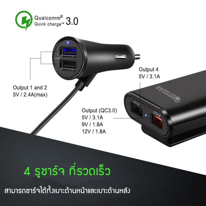 เครื่องชาตแบต-ที่ชาร์จแบตในรถ3-1aที่ชาตแบตในรถ-หัวชาร์จในรถxiaomiที่ชาร์จในรถ-ที่ชาจแบตในรถ-ชาตแบตรถยนต์-ที่ชาร์ตในรถ-4-ช่อง-ช่องเสียบ