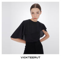 VICKTEERUT (ราคาปกติ 8,500-.) Re-Edition Cape Sleeve Blouse เสื้อแขนเคป แขนสั้น