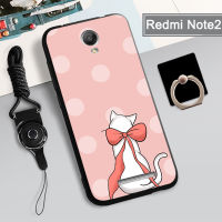 คลุมทั้งหมดเคสโทรศัพท์เคสสำหรับ Xiaomi แบบนุ่ม Redmi Note 2ฝามีที่ถือวงแหวนโทรศัพท์2022ป้องกันการตกป้องกันรอยขีดข่วนและเชือก