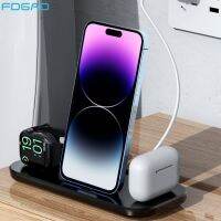 ZZOOI Wireless Charger Stand 3 in 1 Fast Charging Station for Apple Watch 8 7 6 AirPods Pro Dock For iPhone 14 13 12 11 XS XR X iWatch