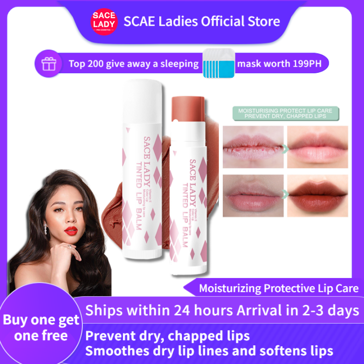 SACE LADY Tinted Lip Balm Moisturizing Natural Non-Sticky Essential ...