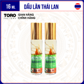 16ml Bộ 2 chai dầu lăn Thái Lan sâm thảo dược Green Herb Oil Chai 8ml TORO