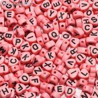 7x4mm Pink Mixed Letter Acrylic Beads Alphabet Loose Spacer Heart Beads For Jewelry Making Diy Handmade Bracelet Necklace