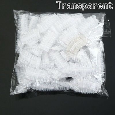 【YF】 100 Pcs Thickened Disposable Plastic Waterproof Ear Protector Cover Caps Salon Hairdressing Dye Shield Earmuffs Shower Tool