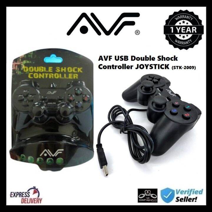 AVF STK2009 USB DOUBLE SHOCK CONTROLLER JOYSTICK DIGITAL & ANALOGUE