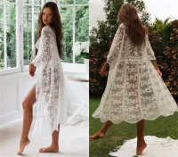 --D0512 Europe and the United States lace embroidery sexy cardigan holiday beach blouse is prevented bask in unlined upper garment bikini smock