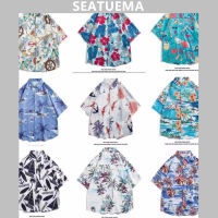 SEATUEMA เสื้อฮาวาย เสื้อสงกรานต์ เสื้อเชิ้ตชาย เสื้อผู้ชาย เสื้อ วินเทจ90เสื้อยืด