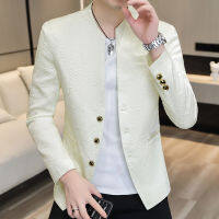 ผู้ชายฤดูใบไม้ร่วงฤดูหนาว Blazer เยาวชน Slim ชุดเล็ก Zhongshan ชุด Single Western Coat Men