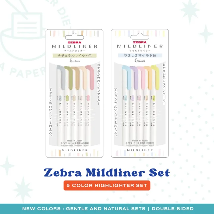 Zebra Mildliner Highlighter Set (New Colors Natural and Gentle) Lazada PH