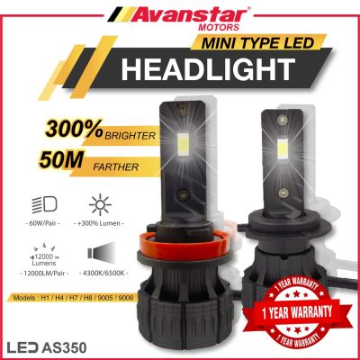 2ชิ้นรถยนต์ LED ไฟหน้า foglight ไฟหน้ารถยนต์รถบรรทุก H1 H3 H4 H7 H8H16 HB3 HB4 9005 9006 4300พัน6500พัน AS350