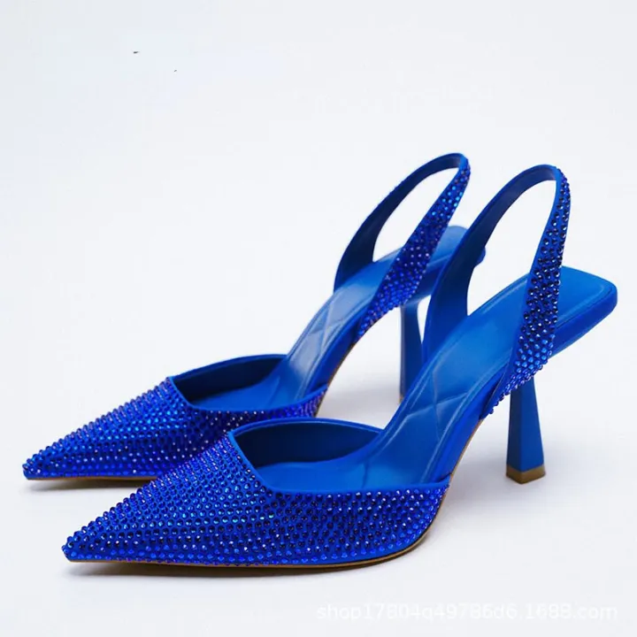 ผู้หญิงส้นแบรนด์หรู-r-hinestone-za-ส้นชุดเดรสปาร์ตี้รองเท้าคริสตัลสีฟ้าทองสีดำส้นรองเท้าแตะ-slingback-รองเท้าผู้หญิงปั๊ม