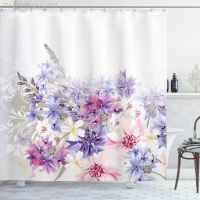 【CW】☬  Shower CurtainBridal Themed Classic Floral Wedding DesignCloth Fabric Curtains Set Bathtub with Hooks