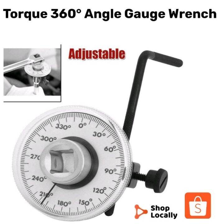 1/2" SQUARE DRIVE 360° DEGREE TORQUE ANGLE ROTATION GAUGE METER