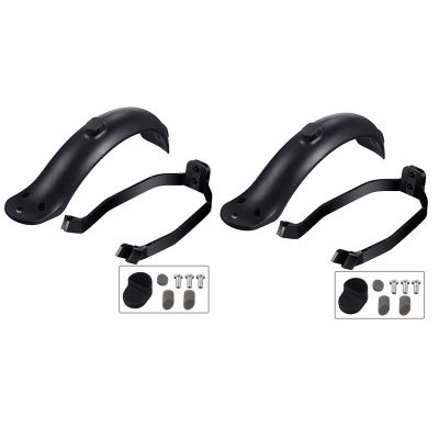 2X Rear Mudguard and Bracket Replacement Accessory for M365/M365 Pro Scooter with Screws and Screw Caps