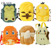 OKADY Pikachu,กระรอก,อิบราฮิโมวิช,ชาร์แมนเดอร์,กระเป๋าสตางค์ที่ถอดออกได้หน้าจอสัมผัสกระเป๋าโทรศัพท์กระเป๋ากระเป๋าหนังสือเด็ก