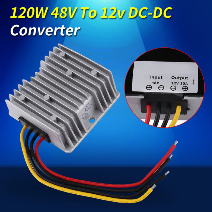 dc-dc-buck-converter-48v-ขั้นตอนลง-12v-10a-120w-แรงดันไฟฟ้าขั้นตอนลงโมดูล-buck-power-supply-converter-regulator-กันน้ำประสิทธิภาพสูงแหล่งจ่ายไฟ-transformer