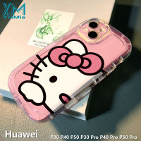 YiMia เคสโทรศัพท์การ์ตูนโดราเอมอนน่ารักแฟชั่นลายสุนัข Hello Kitty Pacha เคสใสสำหรับ Huawei P30 P40 P50 P30 Pro P40เคส HP TPU นุ่มกันกระแทกฝาหลัง