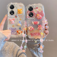 ใหม่ เคส Phone Case OPPO A98 A78 A77 A77s A57 A76 A96 A17 A17k A16 A95 A55 4G 5G เคสโทรศัพท์ ภาพดอกไม้เคสนิ่มครีมป้องกันการตกพร้อมสายคล้องแฟชั่น2023