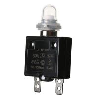 1pc Black Push Button Resettable Thermal Circuit Breaker 12/24V With Waterproof Cap 5A/10A/15A/20A/30A Panel Mount Electrical Circuitry Parts