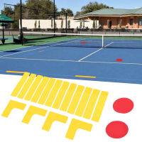 POWERTI Sport Court Boundary Line Marker ชุดมาร์กเกอร์พิกเคิลบอลสำหรับบาสเก็ตบอล วอลเลย์บอล เทนนิส แบดมินตัน