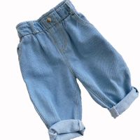 Baby Girls and boys Clothes High Waist Solid Color Warm Out Jeans Children Clothing Spring and Autumn Casual