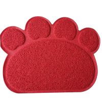 Cat Litter Pad Size Size Paw Print Pet Mat Pvc Rubbing Foot Mat Pet Placemat Eating Mat Dusting Foot Mat Plastic Mat