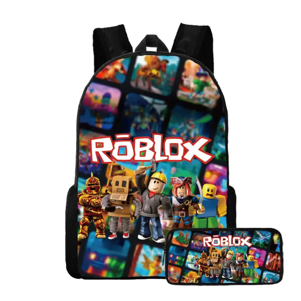 Two-piece Set of 3D New Cartoon Game Roblox Primary and Secondary School  Students School Bag Children's Backpack Pencil Case - AliExpress