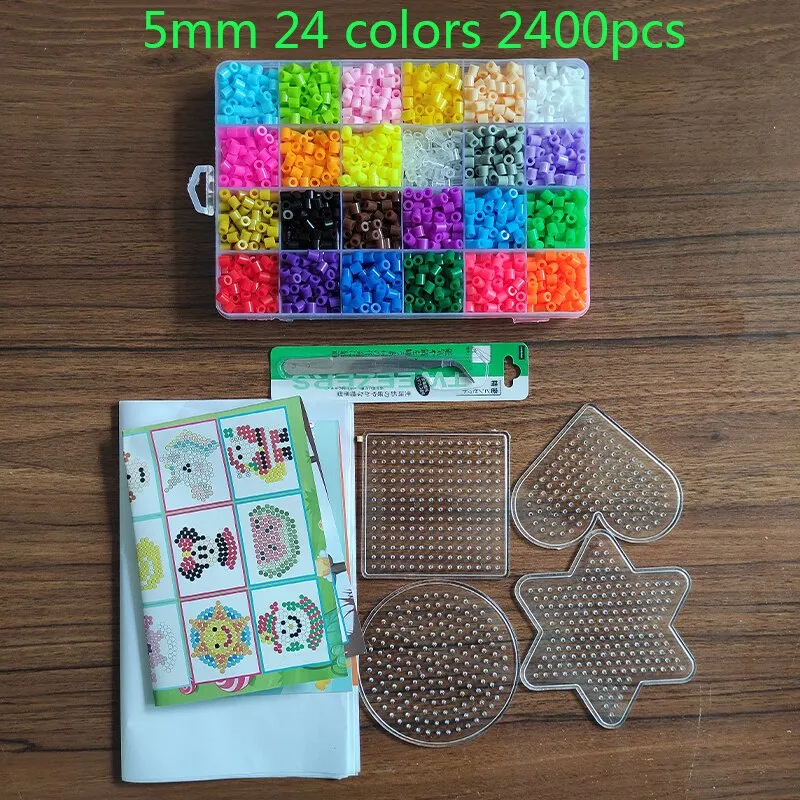 4pcs/set 2.6mm Mini Hama Beads Pegboard Template Board Educational DIY  Making Material Board Perer/Fuse Beads