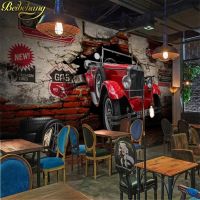 beibehang American retro car wallpapers for living room Home Decoration backdrop Restaurant hotel decoration painting covering