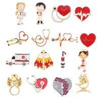 【CC】 Personalized Doctor Badges Cartoon Instruments Brooches Uniform Decoration Hospital Supplies