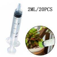 ✑卐ஐ 20PC 2ML Plastic Syringe For Hydroponic Analyze Nutrient Measuring Cubes For Ink Cartridge Injectors Pet Feeders