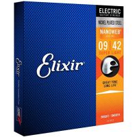 สายกีต้าร์ไฟฟ้าเคลือบ Elixir รุ่น Nanoweb Nickel Plated Steel เบอร์ 9 ของแท้100% ทนทาน