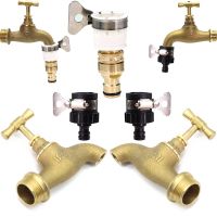 New Style 1/2" 3/4" Garden Home Irrigation Faucet Brass Copper Metal Water Tap Valve Accessories 16mm Durable Quick Connector Watering Systems  Garden