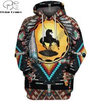 Beautiful Native Indian Horse 3D Printed Mens Hoodie Streetwear Autumn Hooded Sweatshirt Unisex Casual Jacket Tracksuit DW0177