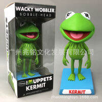 ออนไลน์กบสีแดงแฟชั่นของเล่น Bobblehead สำหรับตกแต่งรถ Kermit Muppet ภาพยนตร์ขนาดใหญ่