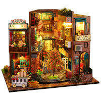 DIY ตุ๊กตาไม้ Casa Miniature พร้อมชุดเฟอร์นิเจอร์ Times Photo Studio Model Assemble Toys For Children Birthday Gift