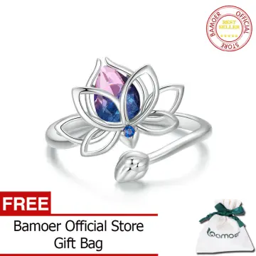 Lotus flower wrap on sale ring