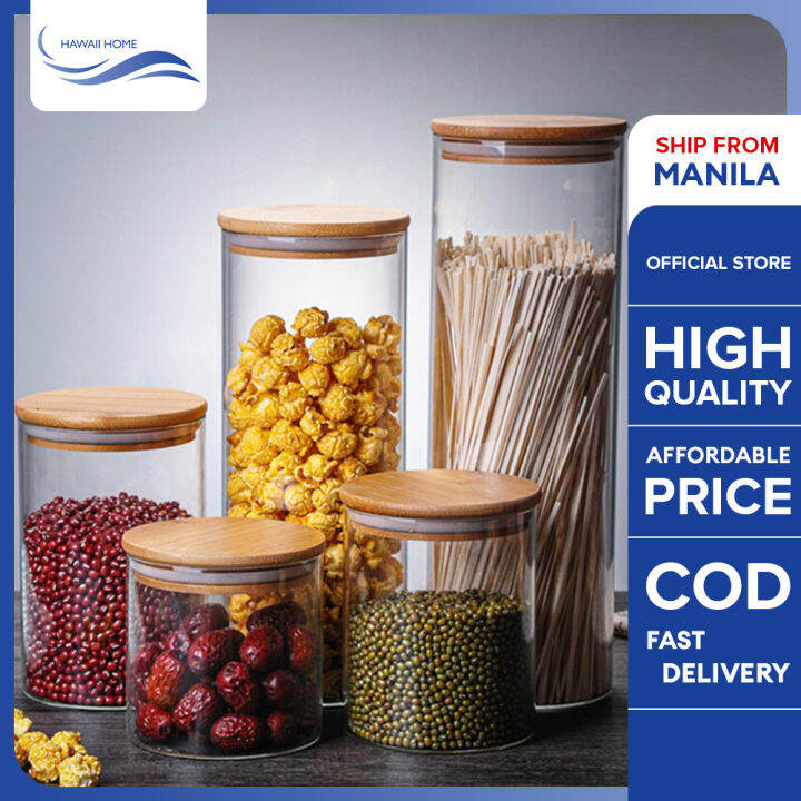 Hawaii Home Food Storage Sealed Pot Glass Seasoning Airtight Spice Jar