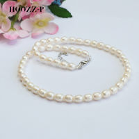 HOOZ Z.P Top 2023แฟชั่นสร้อยคอมุกน้ำจืดธรรมชาติสีขาวข้าวไข่มุก925เงิน Fine Pearl เครื่องประดับสำหรับผู้หญิงของขวัญ