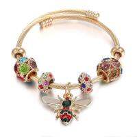 【YF】✿  High-quality brass gold plated Enamel Cloisonne bee Court Hollow-out Turquoise Ladies