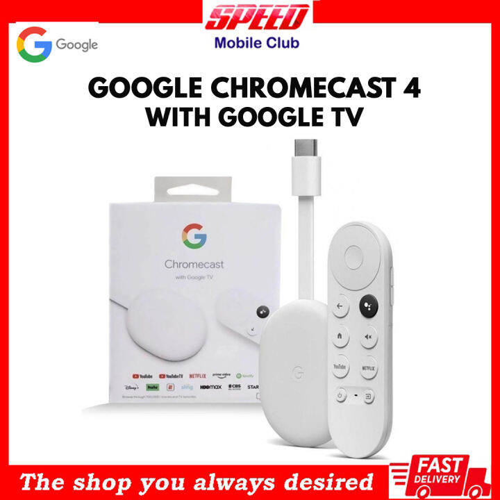 Google Chromecast 4 With Google TV Chromecast Streaming Device for