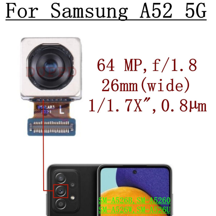 kamera-belakang-untuk-a52-samsung-galaxy-5g-a526b-a526w-a5260-sm-a526u-asal-menghadap-ke-modakang-ul-kamera-lebar-utama-สายเคเบิลงอได้