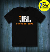 เสื้อยืดคอกลมแขนสั้นแฟชั่นพิมพ์ลายแบบเรียบง่ายJBL เสื้อยืดขนาดเต็มสำหรับผู้ชายผู้หญิง