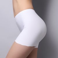 Women Seamless Ice Silk High Waist Stretch Safety Panties